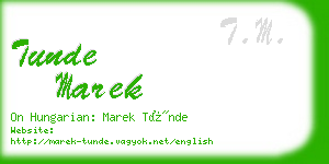 tunde marek business card